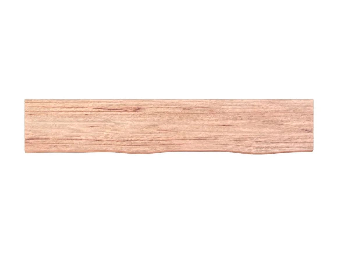 Étagère murale marron clair 100x20x4cm bois chêne massif traité OFR17869 BonneVie Meuble