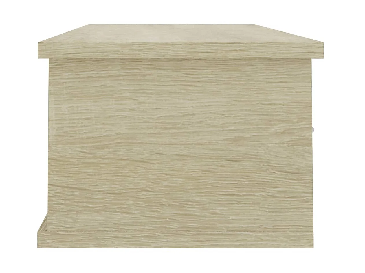 Étagère murale avec tiroirs Chêne sonoma 88x26x18,5cm Aggloméré OFR76210 BonneVie Meuble