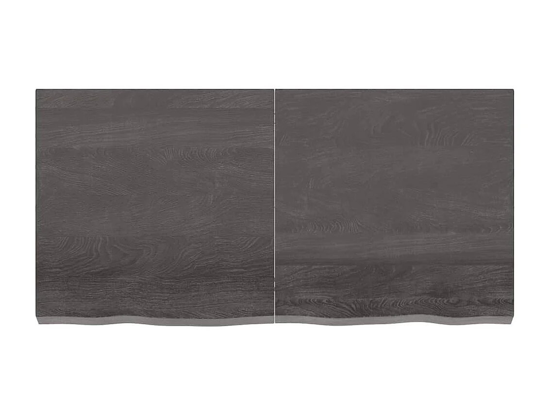 Étagère murale marron foncé bois chêne massif traité OFR54165 BonneVie Meuble