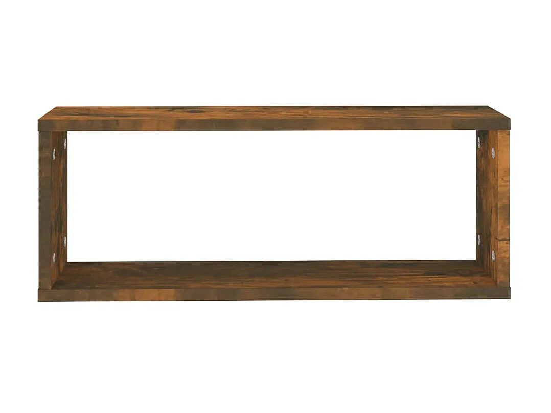 Étagères murales cube 6 pcs Chêne fumé 60x15x23 cm Bois OFR67291 BonneVie Meuble