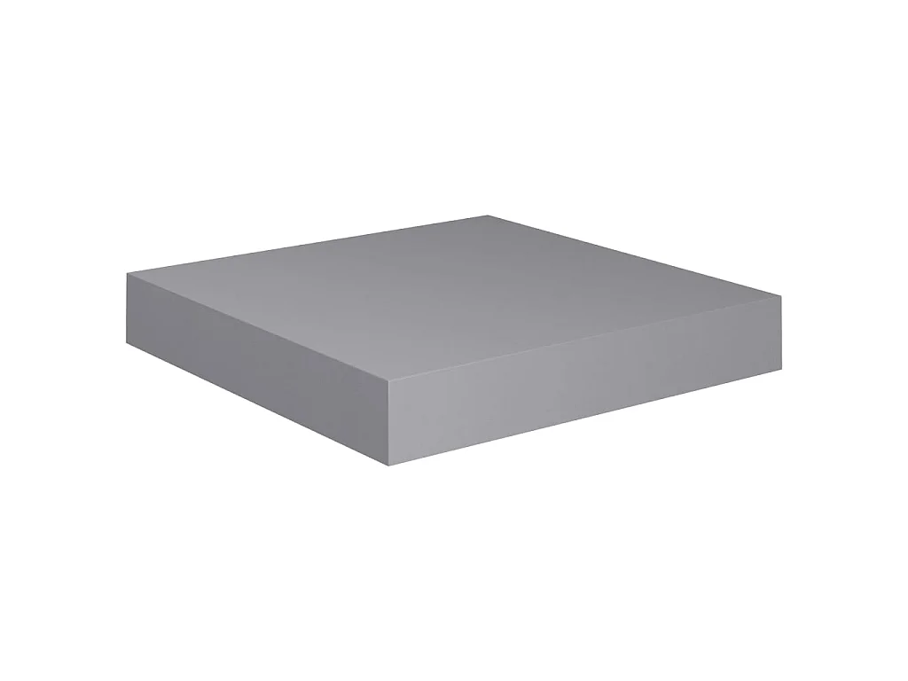 Étagères murales murales 2 pcs gris 23x23,5x3,8 cm MDF OFR32147 BonneVie Meuble