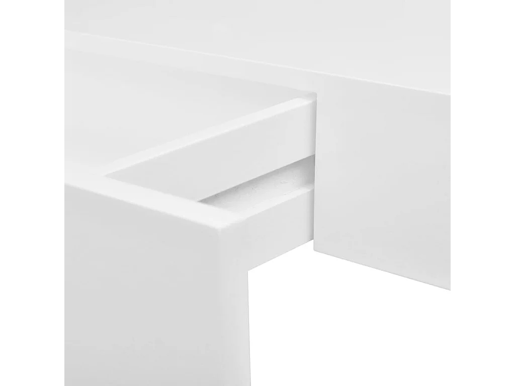 Prateleira de parede c/ 1 gaveta para livros/DVD MDF branco PT123435