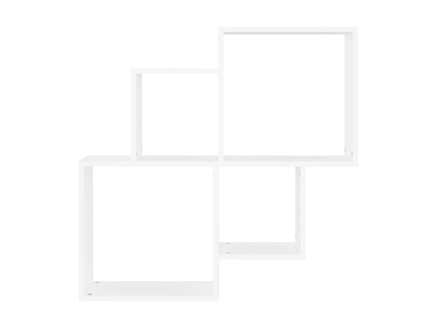 Étagère cube murale Blanc 80x15x78,5 cm Aggloméré OFR59430 BonneVie Meuble