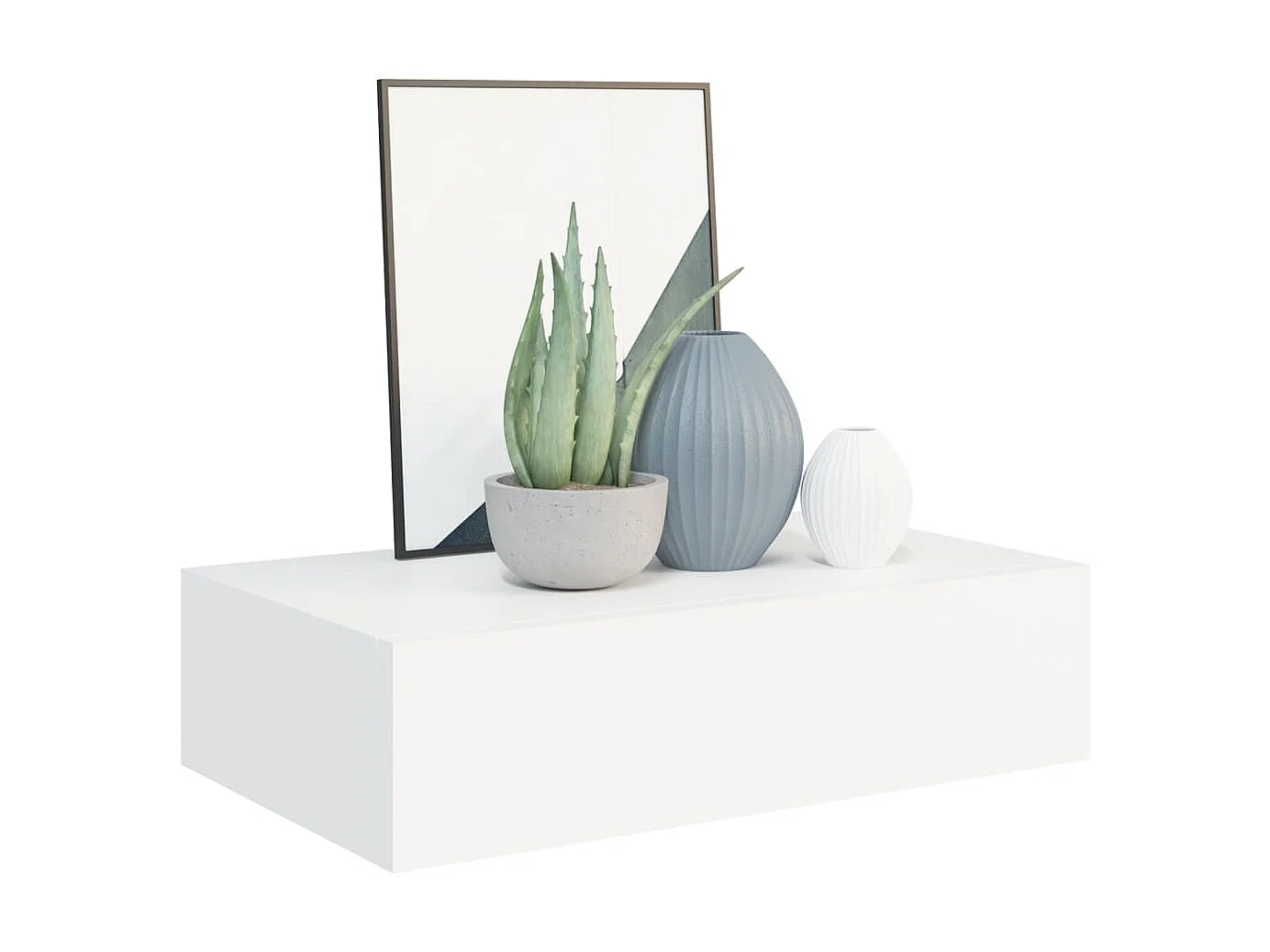 Prateleiras de parede com gavetas 2pcs MDF 40x23,5x10 cm branco PT360663