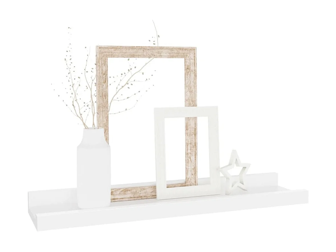 Étagères murales 4 pcs Blanc 40x9x3 cm OFR41104 BonneVie Meuble