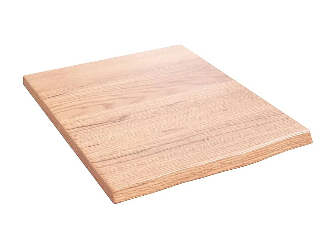 Étagère murale marron clair 40x50x2 cm bois chêne massif traité OFR68709 BonneVie Meuble