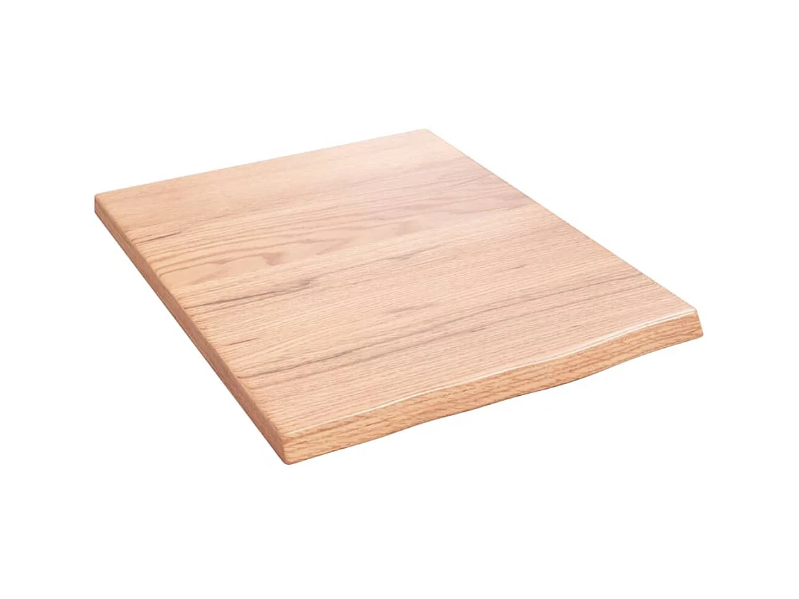 Étagère murale marron clair 40x50x2 cm bois chêne massif traité OFR68709 BonneVie Meuble