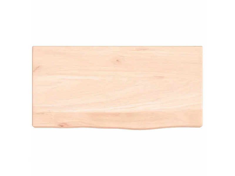Étagère murale 40x20x4 cm bois de chêne massif non traité OFR10973 BonneVie Meuble