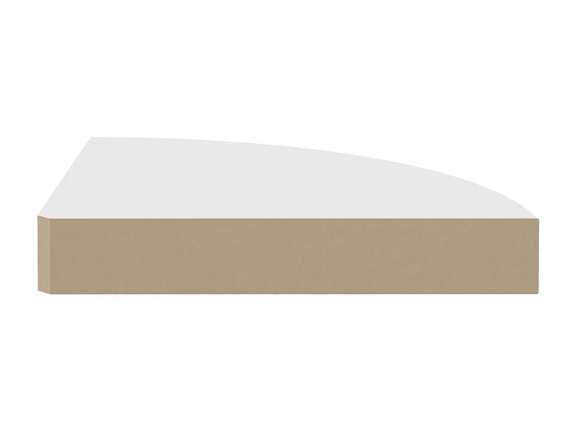 Étagères d'angle murales 4 pcs blanc 25x25x3,8 cm MDF OFR44586 BonneVie Meuble