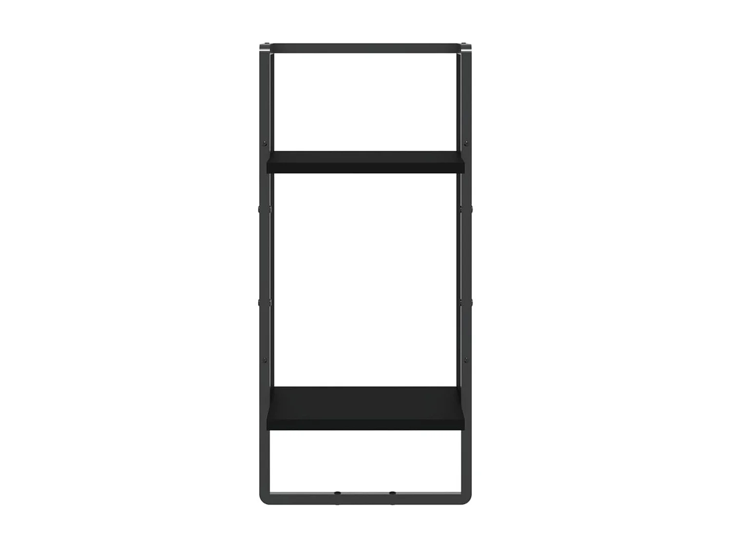 Wandschap met stang 30x25x65 cm zwart NL582057