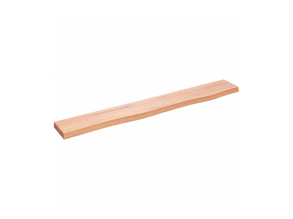 Étagère murale marron clair 80x10x2 cm bois chêne massif traité SAS4499 BonneVie Meuble