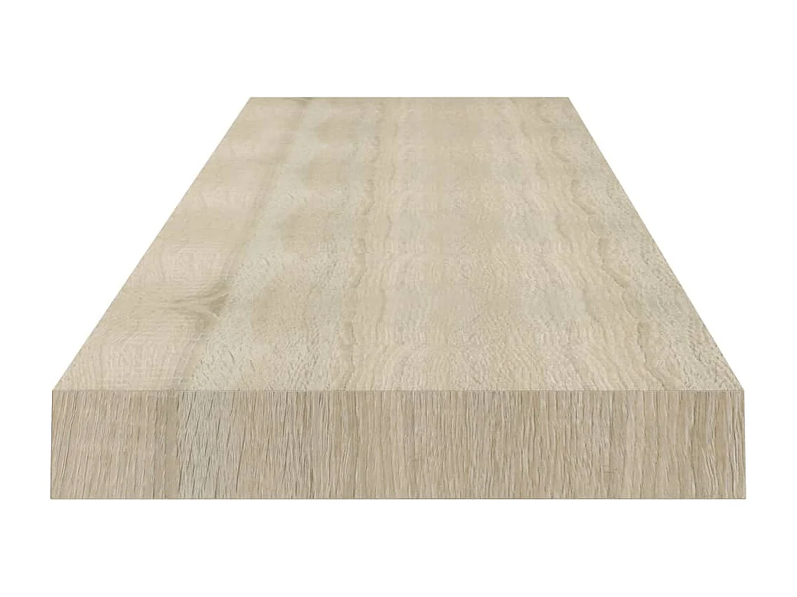 Étagères murales murales 2 pcs Chêne 120x23,5x3,8 cm MDF OFR77151 BonneVie Meuble