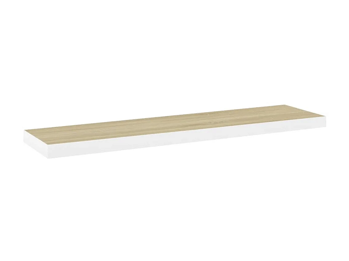 Wandschappen zwevend 4 st 120x23,5x3,8 cm MDF eikenkleurig wit NL352670