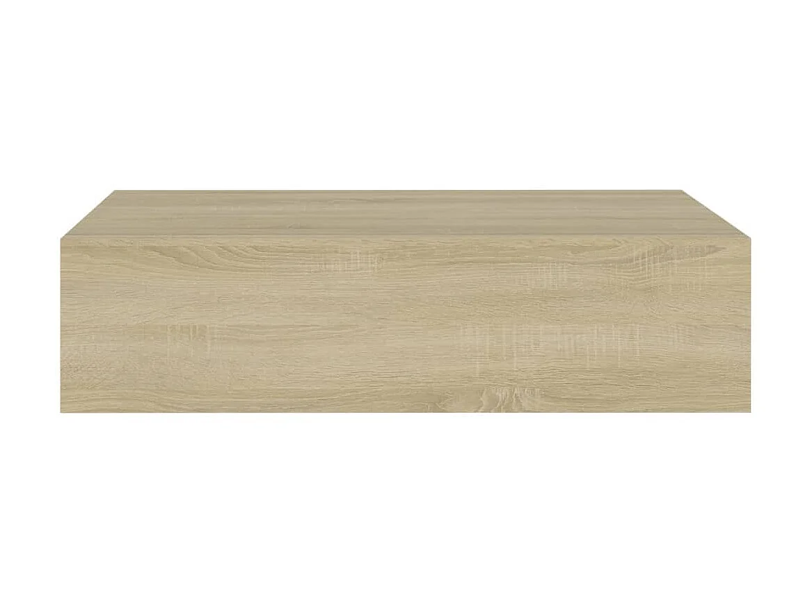 Estante con cajón de pared MDF roble 40x23,5x10 cm ES81404