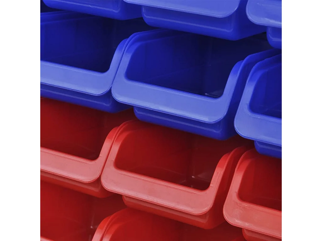 Étagères à outils de garage murale 2 pcs Bleu et rouge SAS1665 BonneVie Meuble