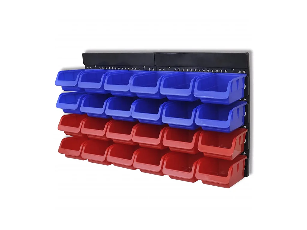 Étagères à outils de garage murale 2 pcs Bleu et rouge SAS1665 BonneVie Meuble