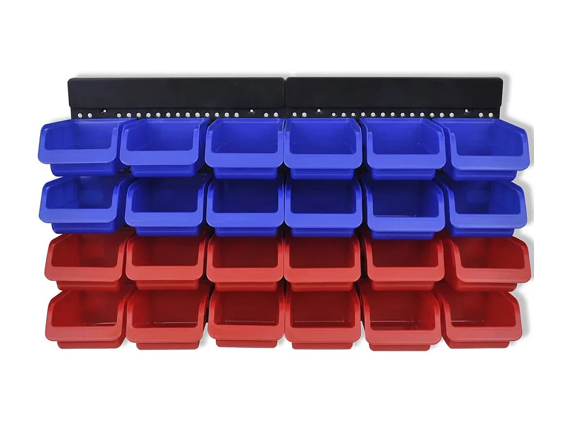 Étagères à outils de garage murale 2 pcs Bleu et rouge SAS1665 BonneVie Meuble