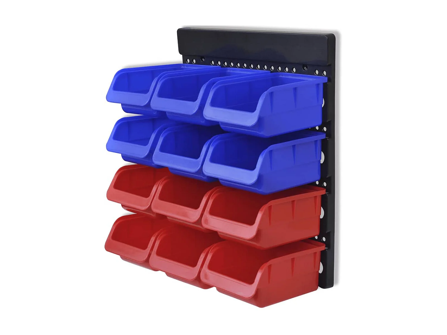 Étagères à outils de garage murale 2 pcs Bleu et rouge SAS1665 BonneVie Meuble