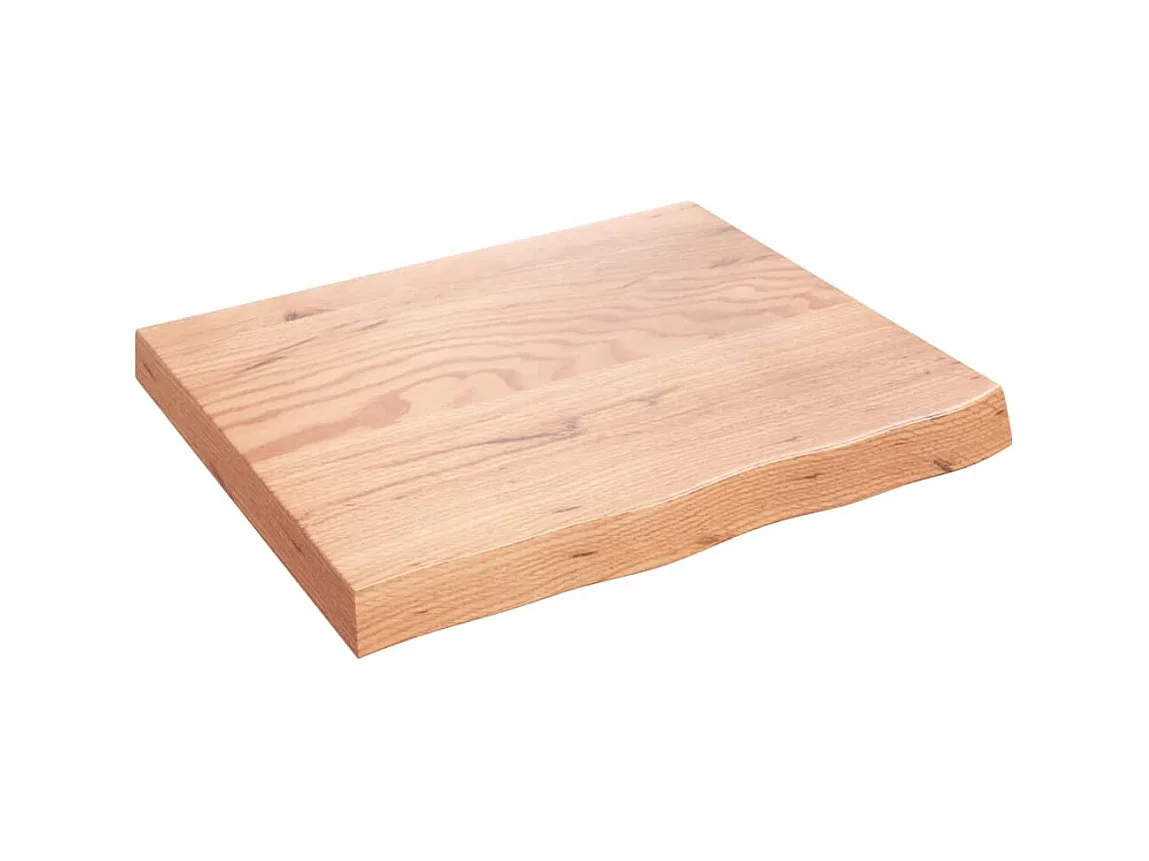 Étagère murale marron clair bois chêne massif traité OFR56932 BonneVie Meuble
