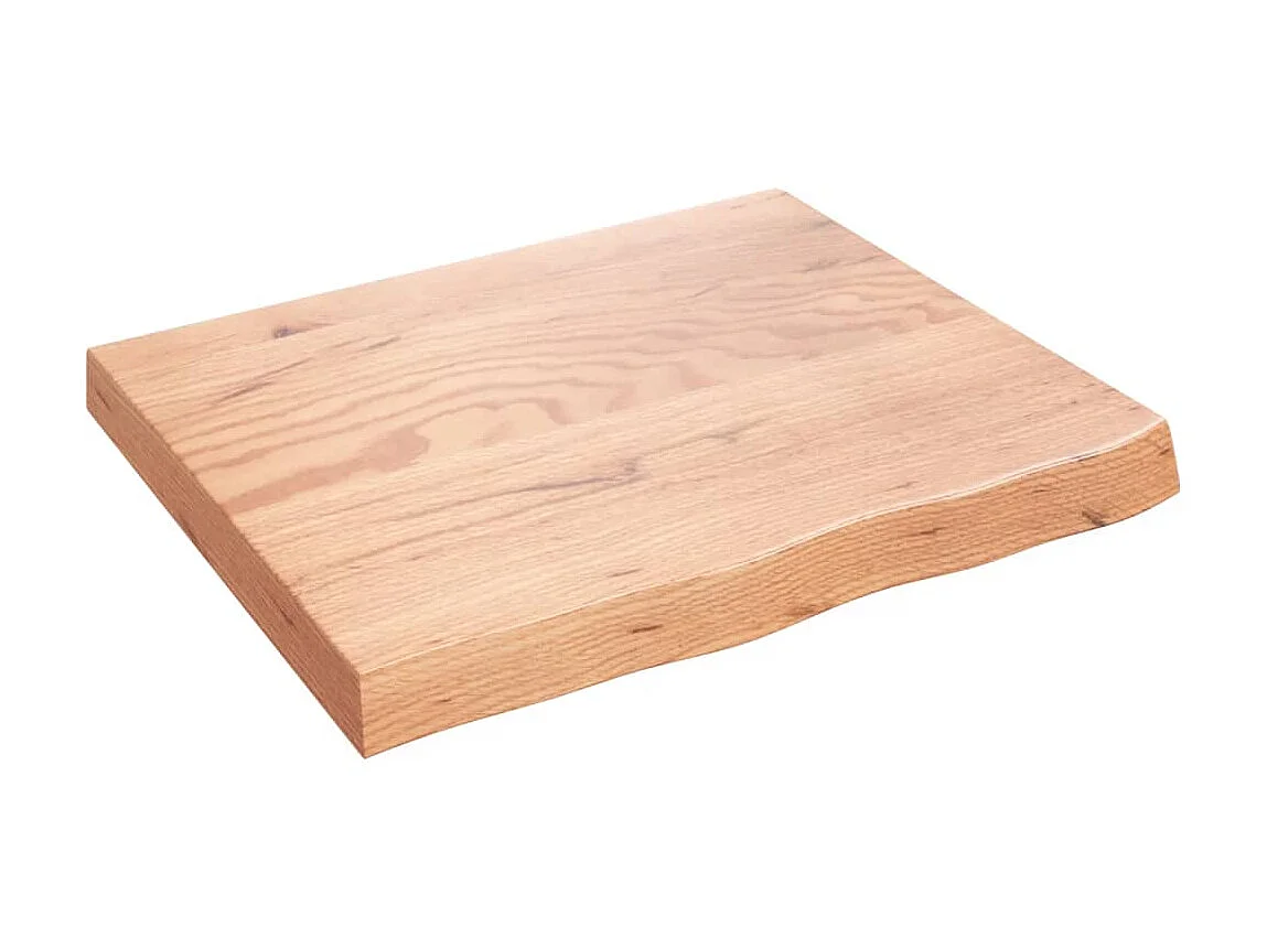 Étagère murale marron clair bois chêne massif traité OFR56932 BonneVie Meuble