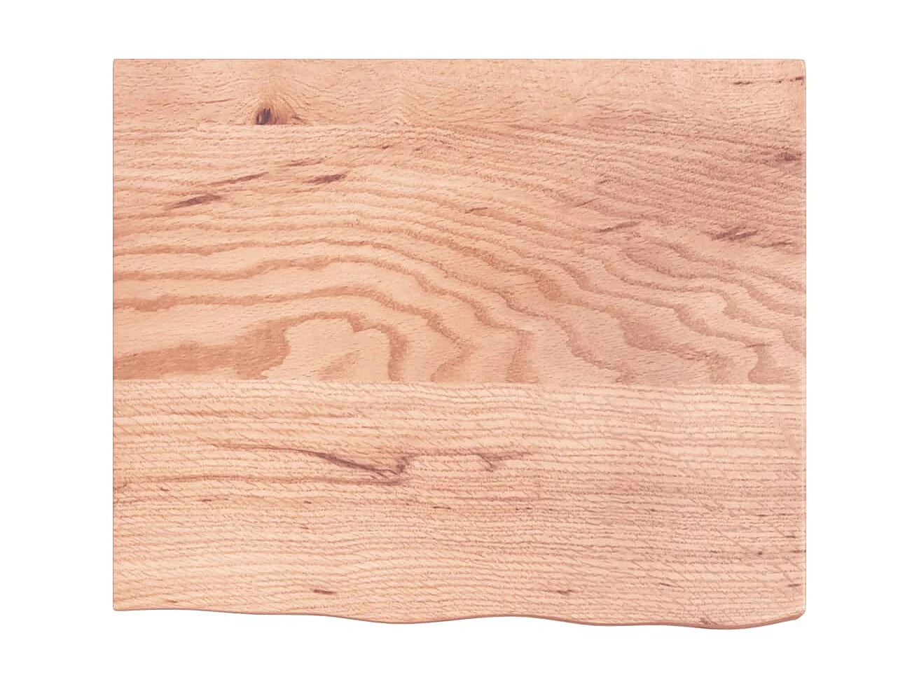 Étagère murale marron clair bois chêne massif traité OFR56932 BonneVie Meuble