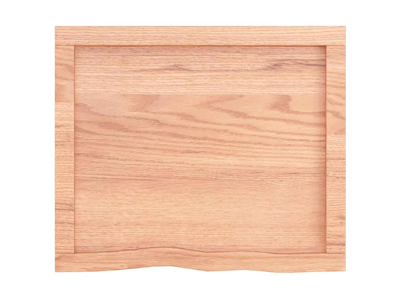 Étagère murale marron clair bois chêne massif traité OFR56932 BonneVie Meuble