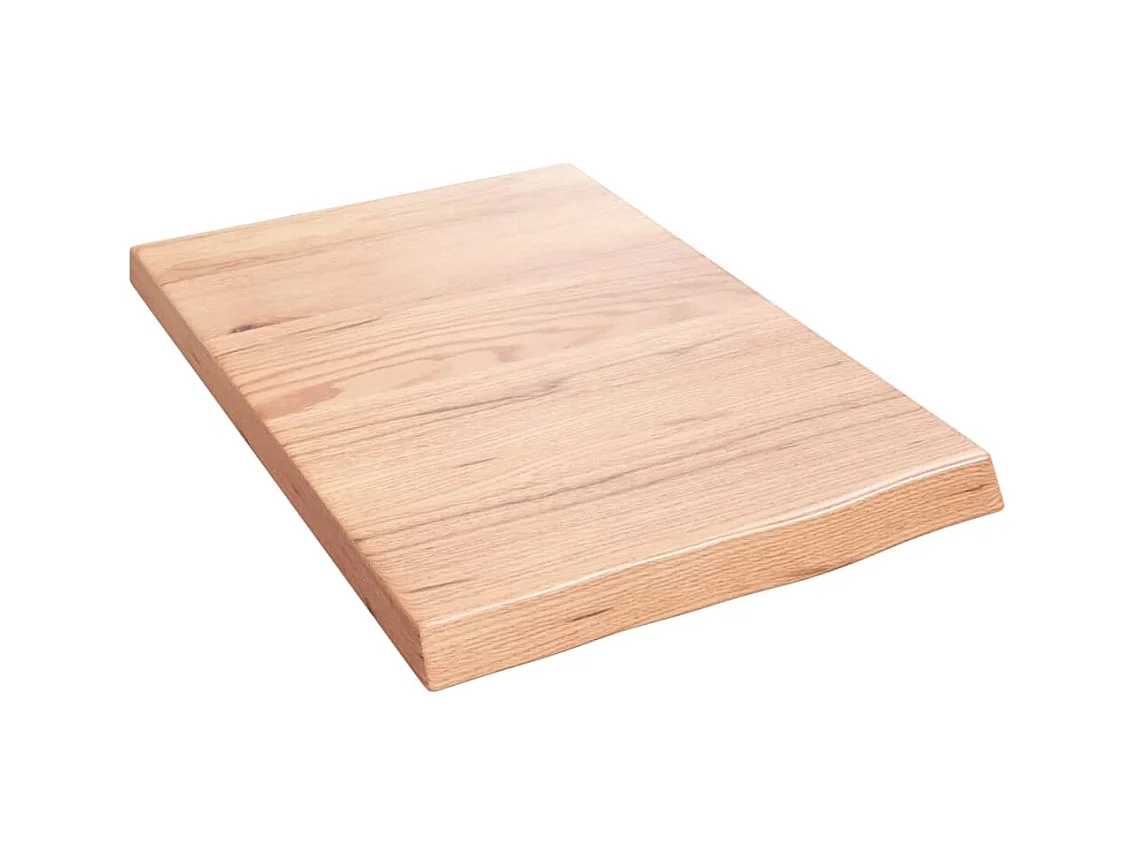 Étagère murale marron clair bois chêne massif traité OFR47446 BonneVie Meuble