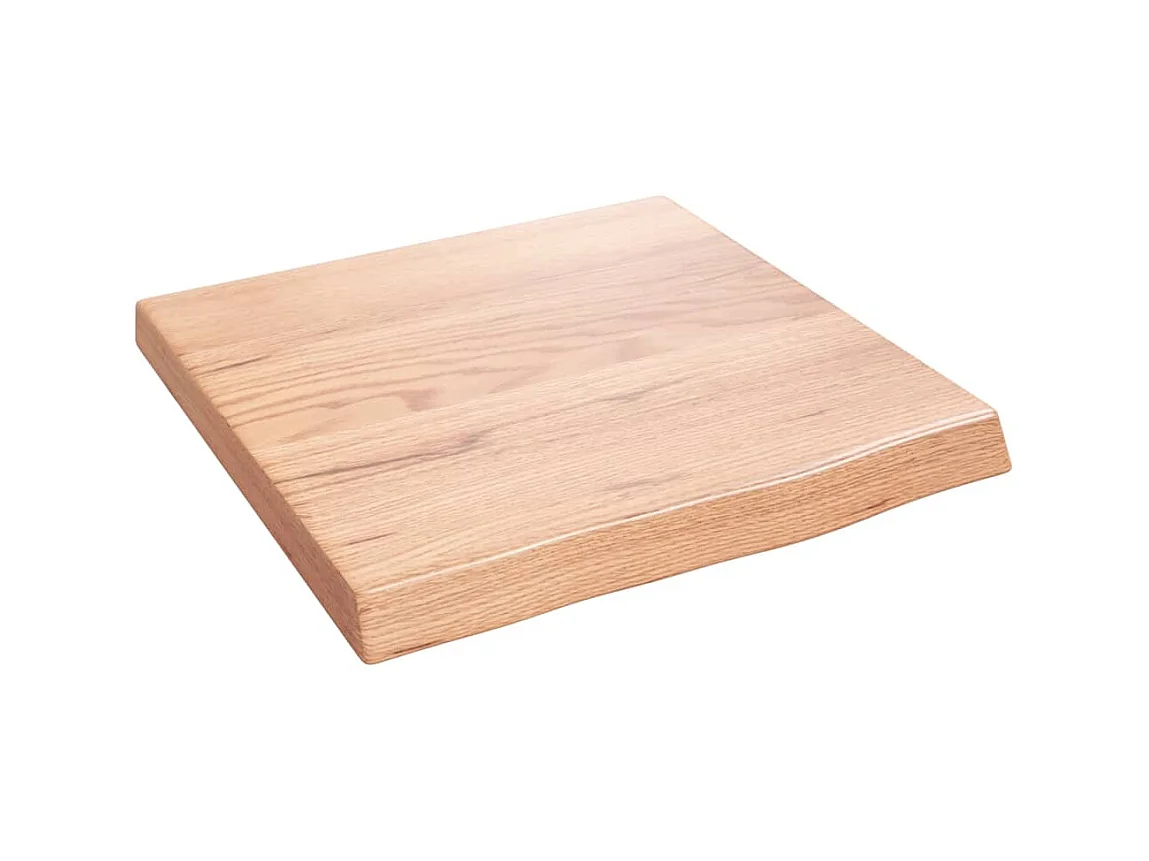 Wandschap 40x40x(2-4) cm behandeld massief eikenhout lichtbruin NL281711