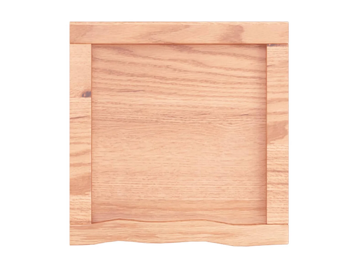 Étagère murale marron clair bois chêne massif traité OFR50482 BonneVie Meuble