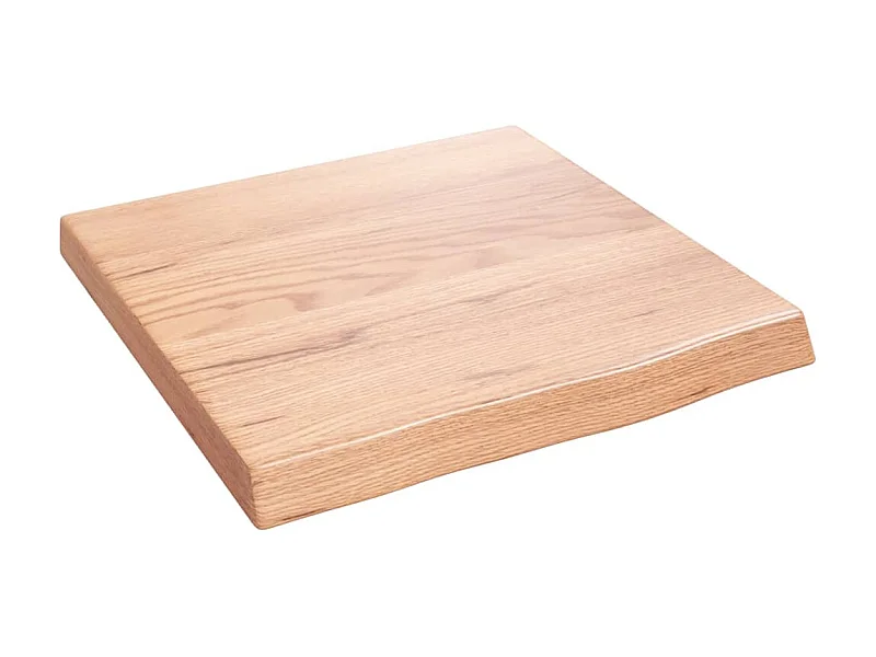 Étagère murale marron clair bois chêne massif traité OFR50482 BonneVie Meuble