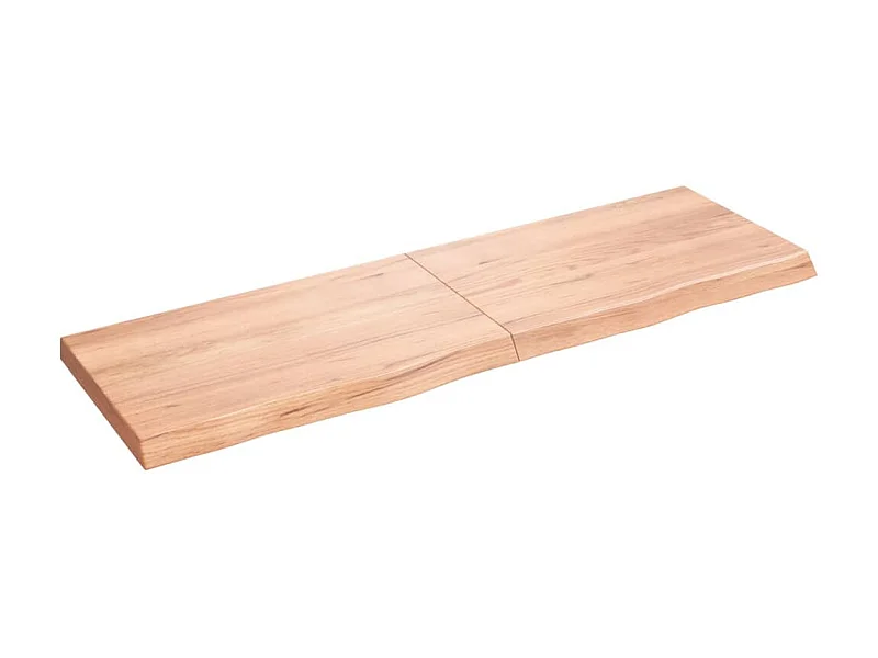 Étagère murale marron clair bois chêne massif traité OFR62400 BonneVie Meuble