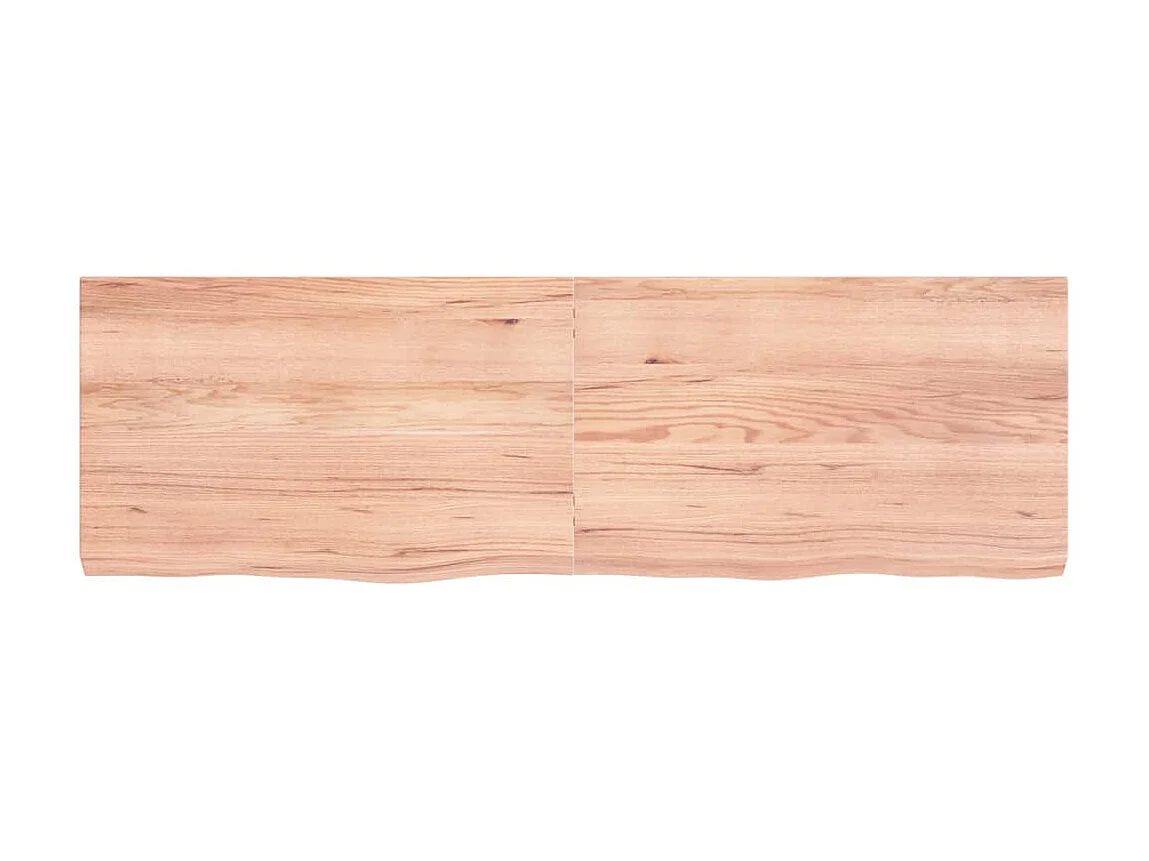 Étagère murale marron clair bois chêne massif traité OFR62400 BonneVie Meuble