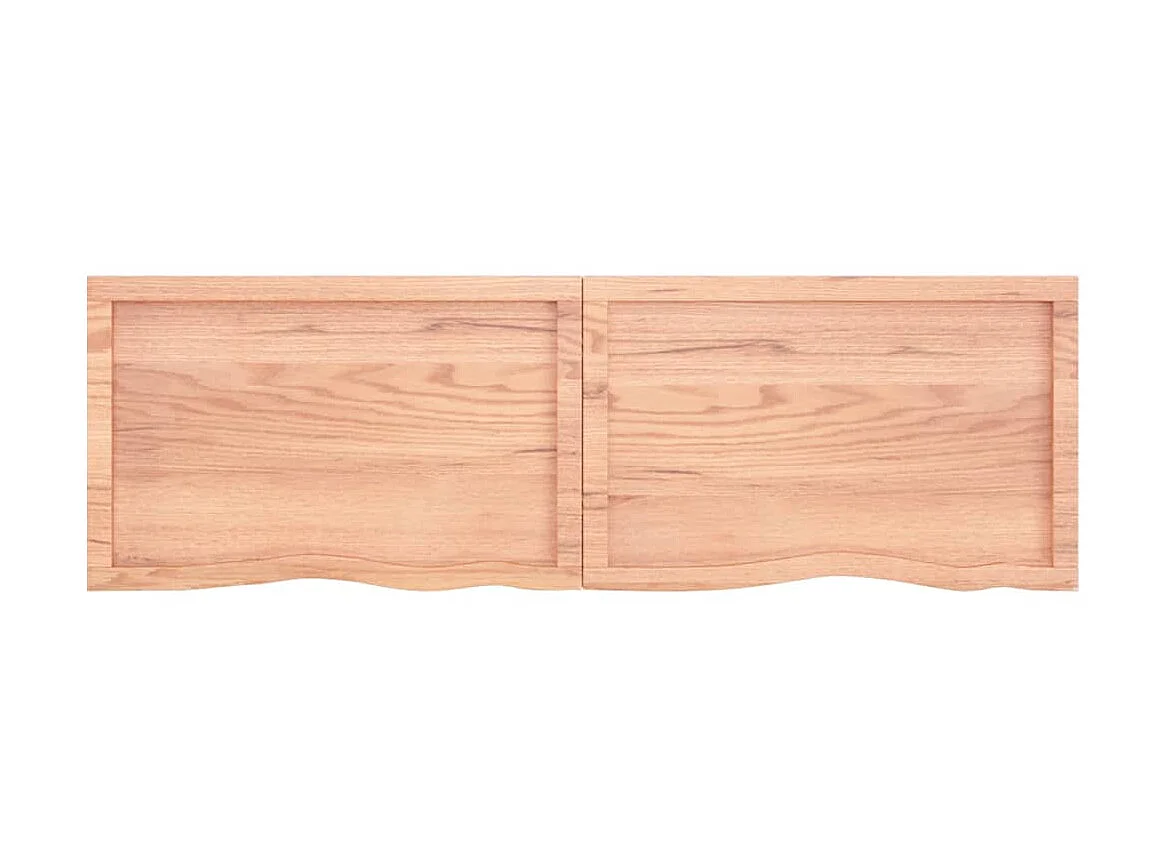 Étagère murale marron clair bois chêne massif traité OFR62400 BonneVie Meuble