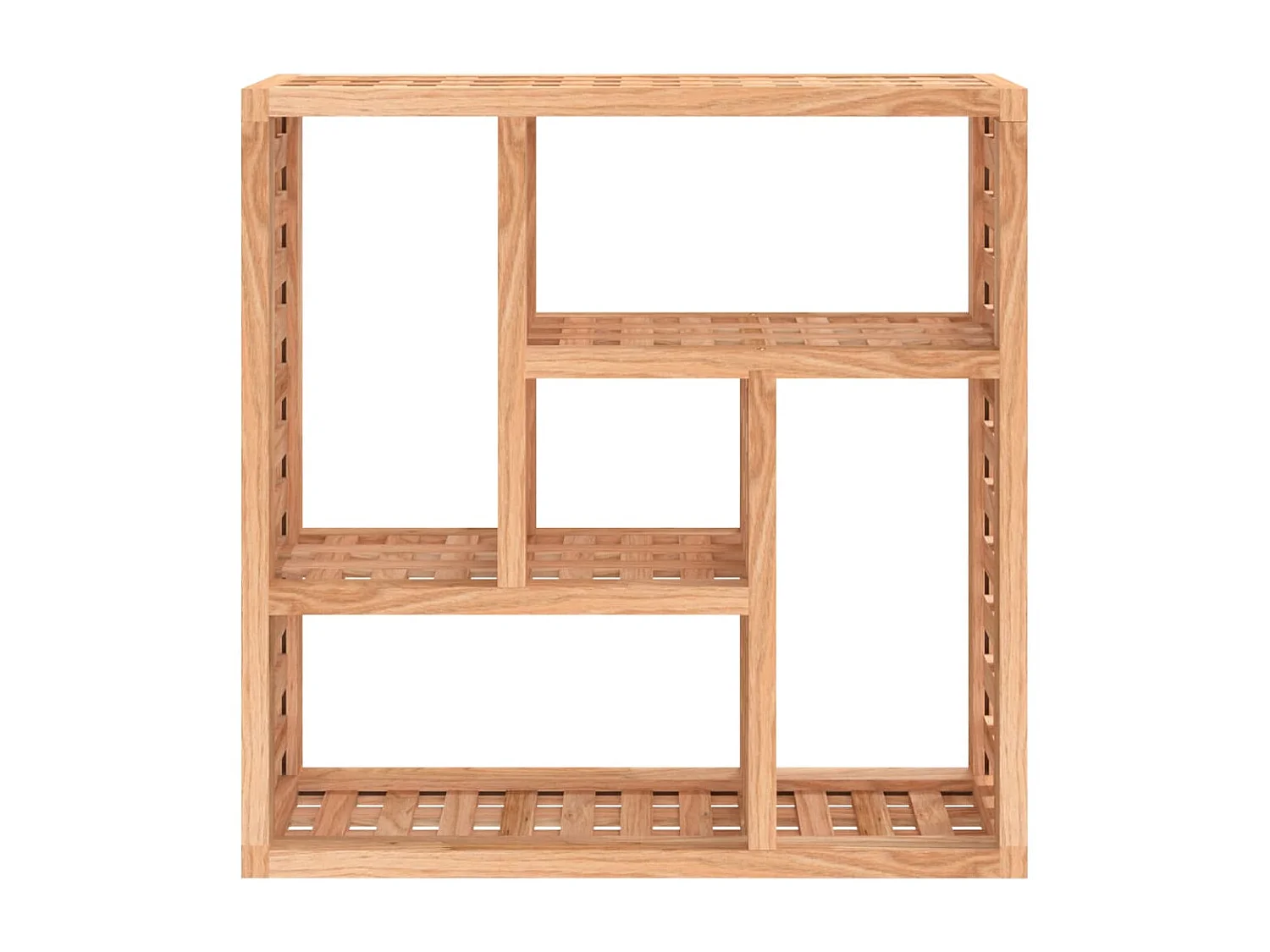 Étagère murale 49x15x49 cm Bois massif de noyer OFR82340 BonneVie Meuble