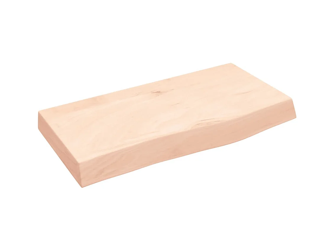 Étagère murale 60x30x(2-6) cm bois de chêne massif non traité OFR48208 BonneVie Meuble