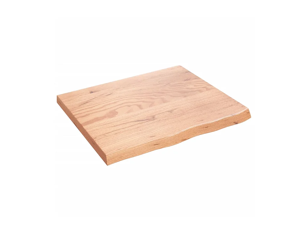 Étagère murale marron clair 60x50x2 cm bois chêne massif traité OFR56530 BonneVie Meuble