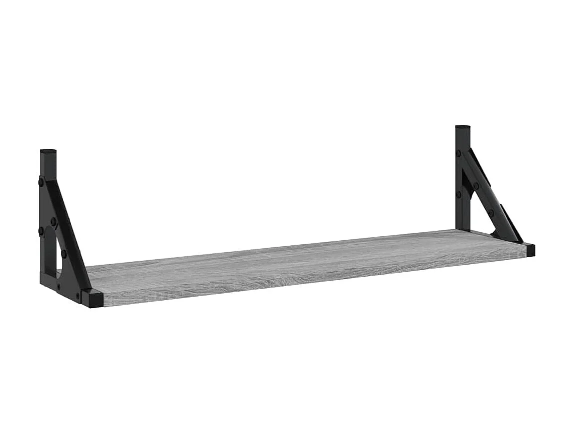 Étagères murales 2 pcs sonoma gris 60x15x15,5 cm OFR75190 BonneVie Meuble