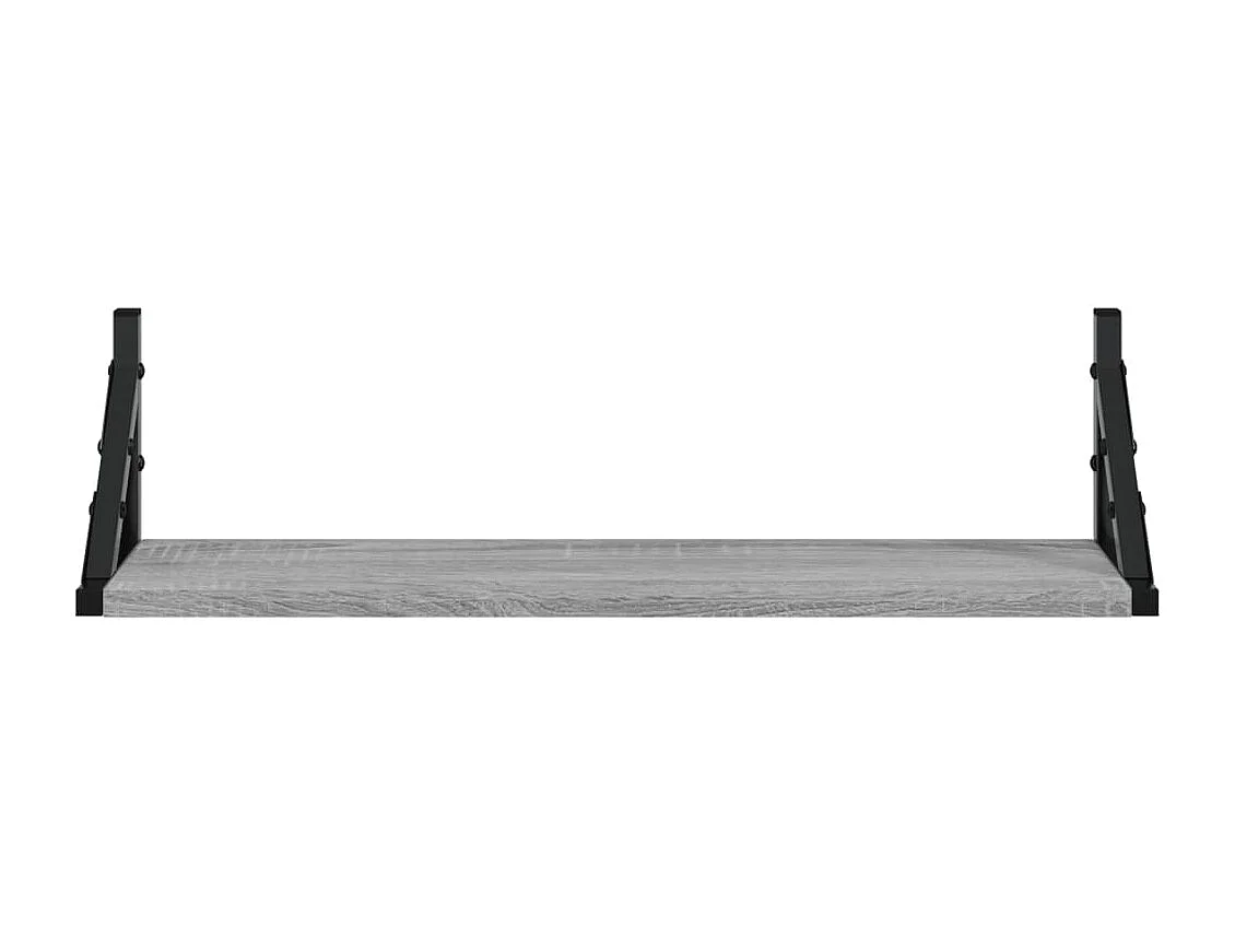 Étagères murales 2 pcs sonoma gris 60x15x15,5 cm OFR75190 BonneVie Meuble