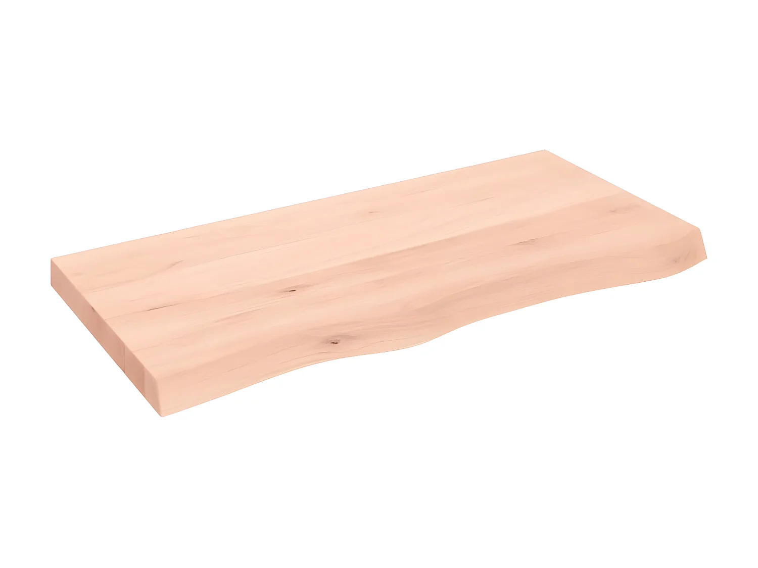 Étagère murale 100x50x(2-6) cm bois de chêne massif non traité OFR74214 BonneVie Meuble