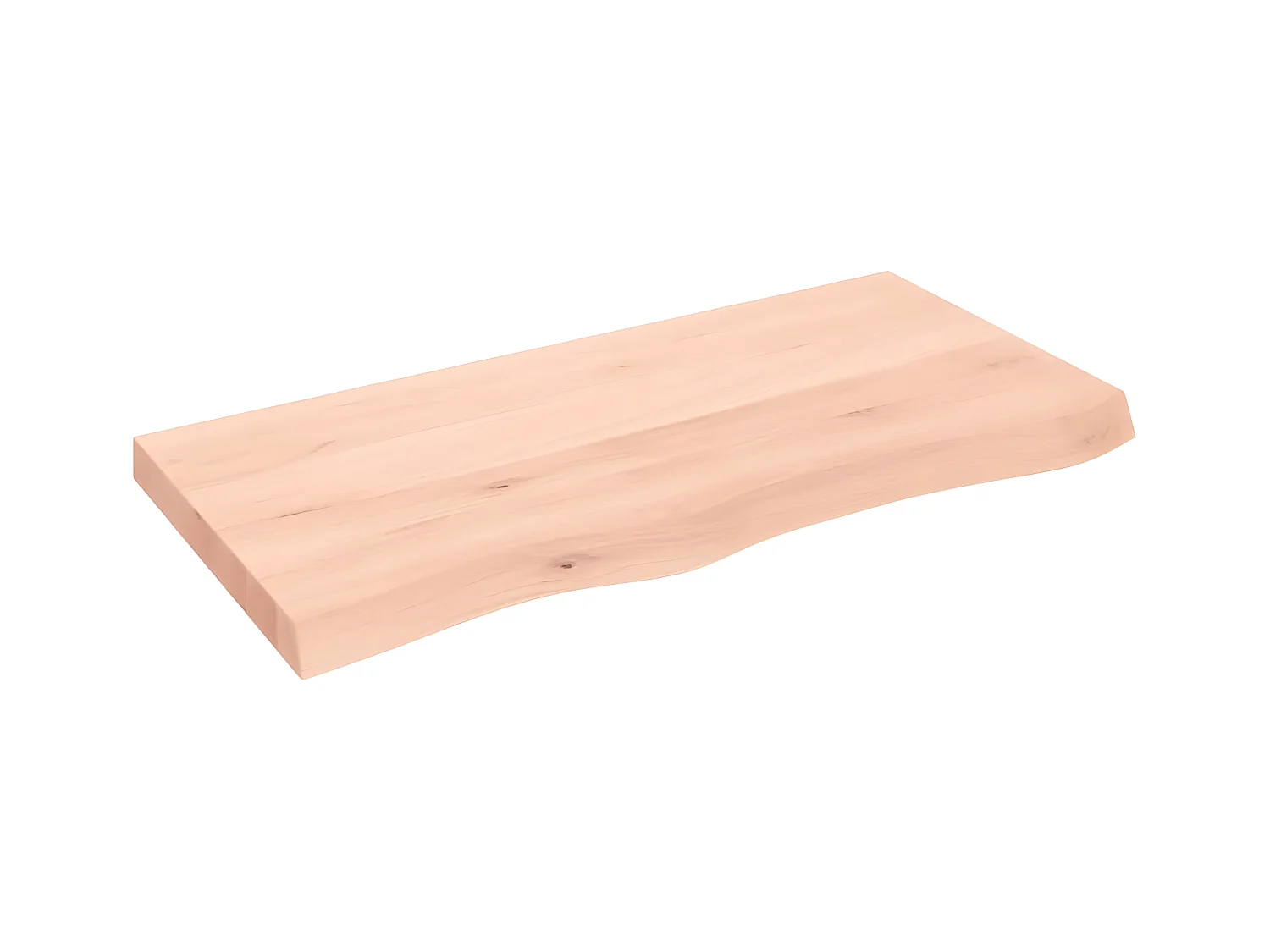 Étagère murale 100x50x(2-6) cm bois de chêne massif non traité OFR74214 BonneVie Meuble