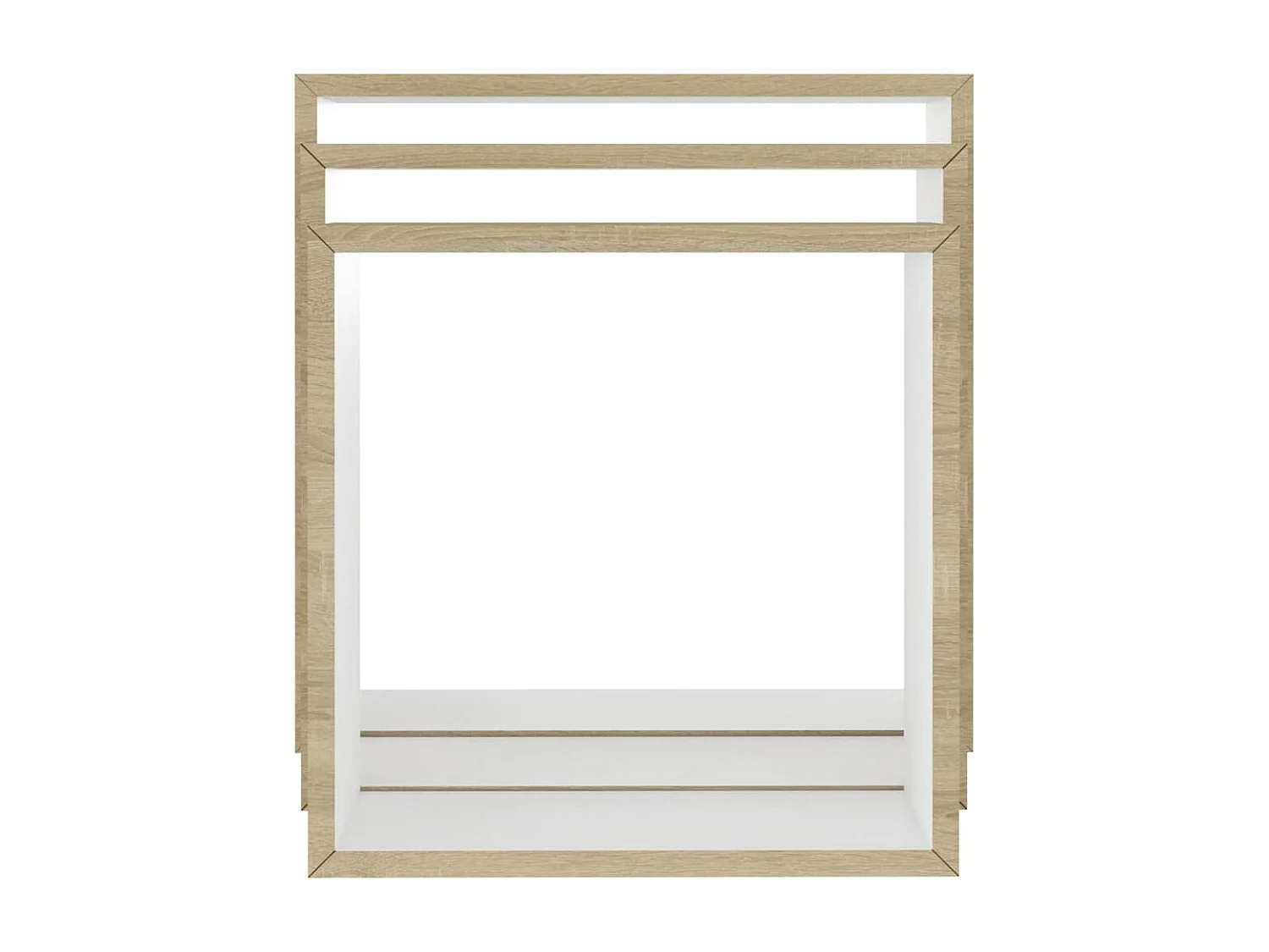 Étagères murales sous forme de cube 3 pcs Blanc et chêne sonoma OFR41609 BonneVie Meuble