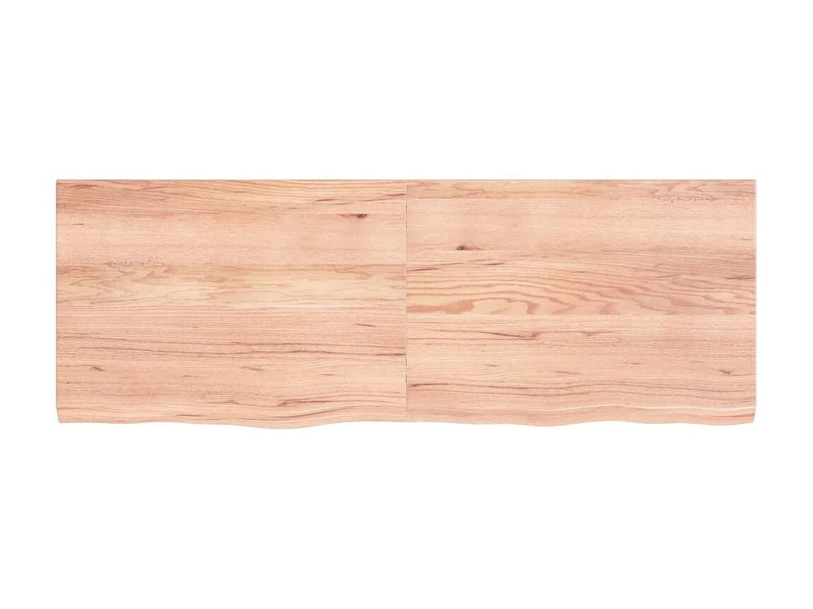 Étagère murale marron clair bois chêne massif traité OFR85122 BonneVie Meuble