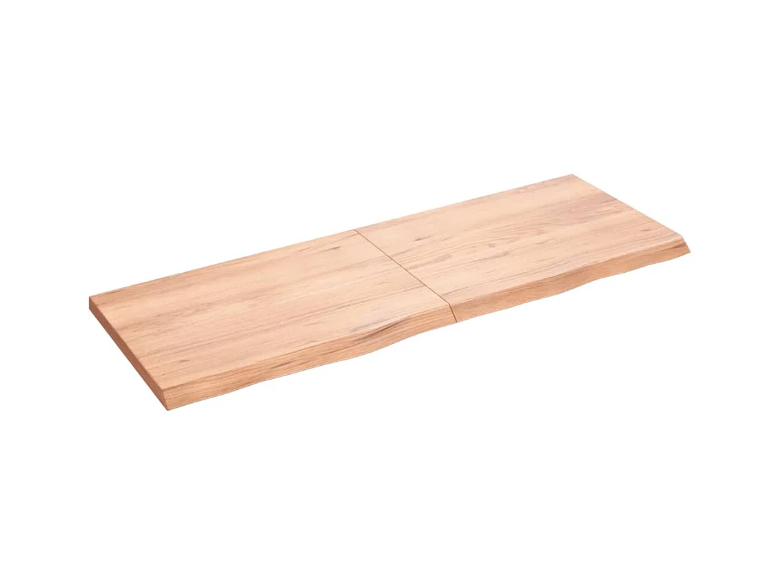 Étagère murale marron clair bois chêne massif traité OFR85122 BonneVie Meuble
