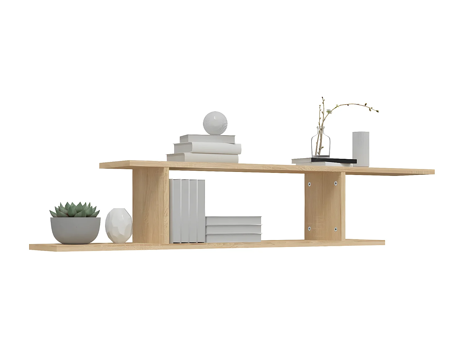 Étagère TV murale Chêne Sonoma 125x18x23 cm Aggloméré OFR40250 BonneVie Meuble