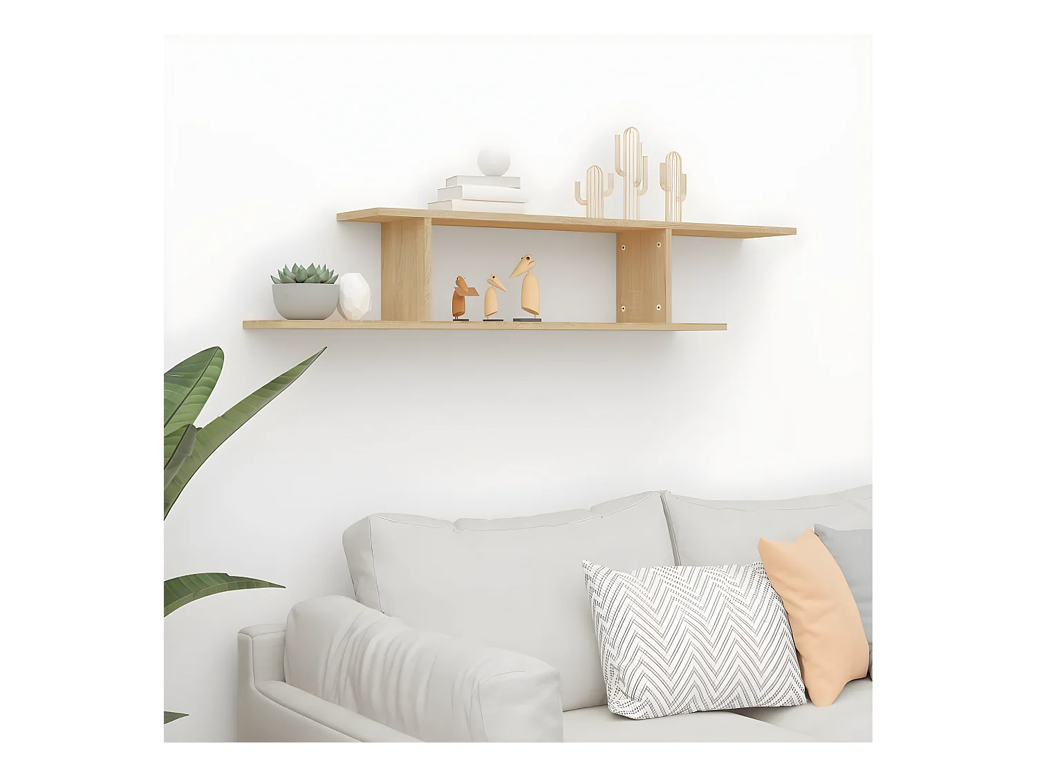 Tv-wandschap 125x18x23 cm spaanplaat sonoma eikenkleurig NL735859