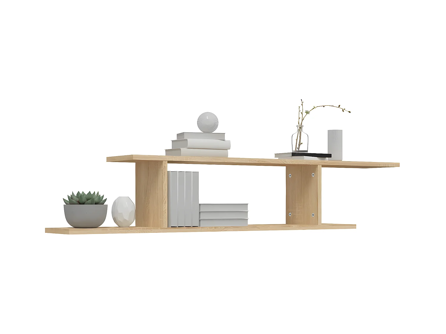 Tv-wandschap 125x18x23 cm spaanplaat sonoma eikenkleurig NL735859