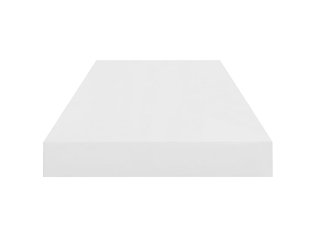 Estante de pared de pared blanco brillante MDF 60x23,5x3,8 cm ES86402