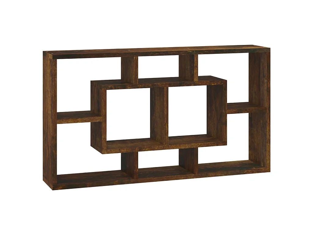 Étagère murale 8 compartiments Chêne fumé OFR84770 BonneVie Meuble