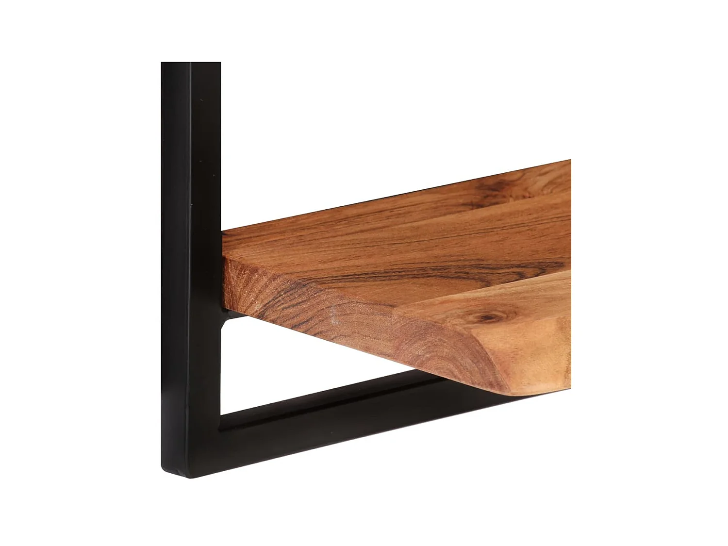 2 pcs Étagères murales 60x25x35 cm Bois d'acacia et acier SDD88313 BonneVie Meuble