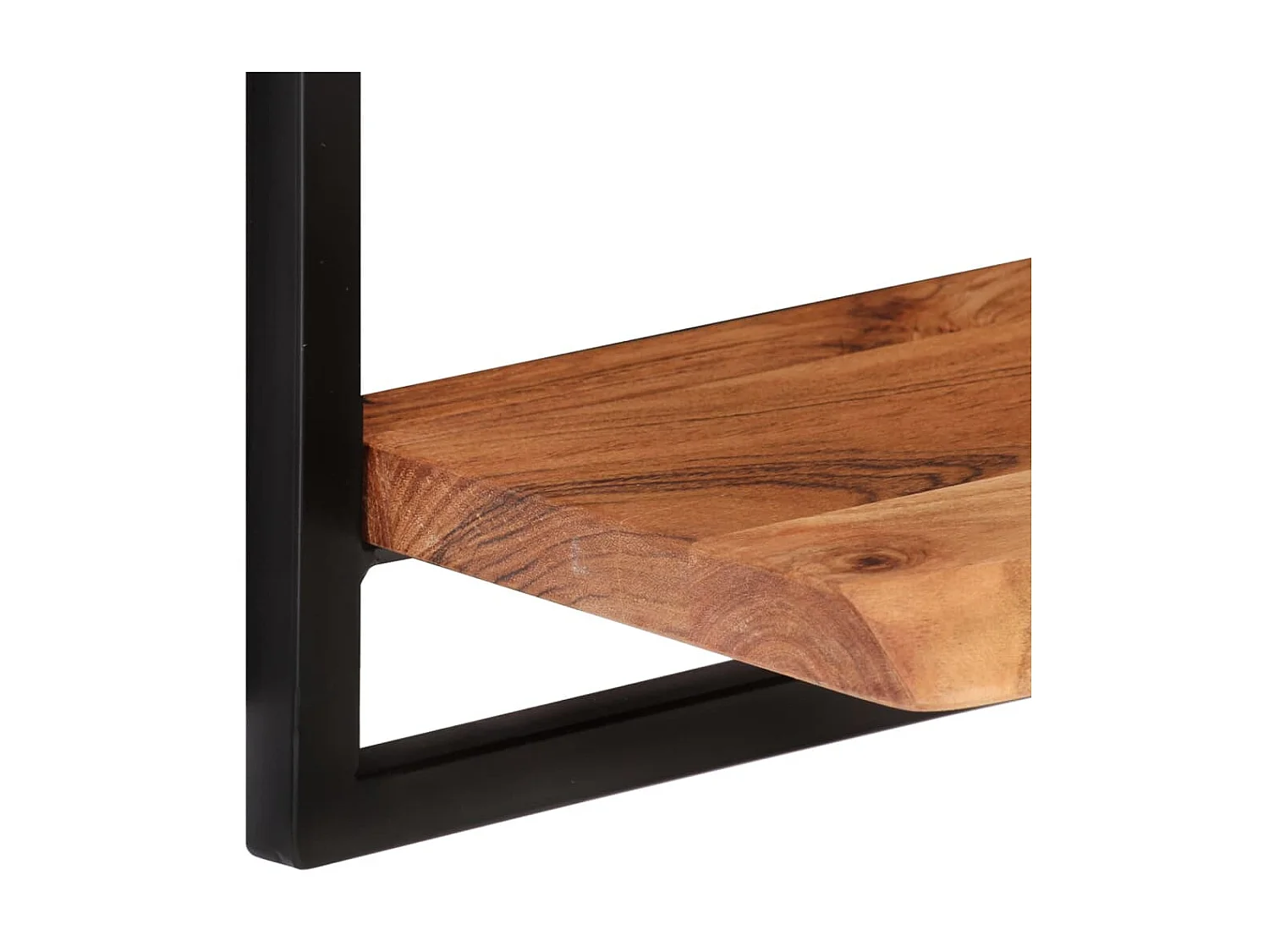 2 pcs Étagères murales 60x25x35 cm Bois d'acacia et acier SDD88313 BonneVie Meuble